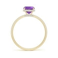 thumbnail image 2 of ANGARA Natural 1.2 Ct. Amethyst with Diamond Classic Ring in 14K Yellow Gold for Women (Ring Size: 10), 2 of 8