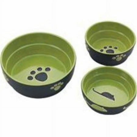 UPC: 0077234068991 | Ethical Stoneware Dish 688840 5 in. Fresco Dog Dish – Green