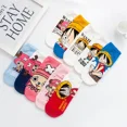 thumbnail image 3 of Calcetines de Anime de una pieza para mujer y niño, medias cortas de Luffy, Chopper, figuras de acción, dibujos animados, regalos para primavera y otoño, novedad, 3 of 4