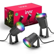 Innr Smart Outdoor Light, Color Spotlight, Works with Philips Hue*, Alexa, Hey Google, SmartThings (Hub Required) Zigbee, LED Outdoor Lights, 3-Pack with Power Supply and RGBW Control Box, OSL 130 C