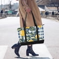 thumbnail image 4 of FORMRS Canvas Laptop Tote Bag for Women with 15.6" Computer Compartments Shoulder Handbag, Retro Beige Lemon, 4 of 7