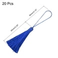thumbnail image 2 of Unique Bargains 6.5' Silky Bookmark Tassels with Loop for DIY Craft Accessory, 20Pack Sapphire Blue, 2 of 5