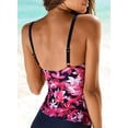 thumbnail image 4 of Women’s Tummy Control One Piece Swimsuit Ruffle Floral Print V-Neck Bathing Suit S-2XL, 4 of 4