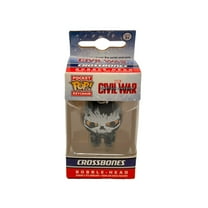Funko Pocket Keychain Marvel Civil War Captain Ameirca Crossbones Bobble-Head