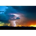 thumbnail image 2 of Taylor, Douglas 14x11 White Modern Wood Framed Museum Art Print Titled - Sunset Thunderstorm, 2 of 4