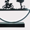 thumbnail image 2 of Benzara BM240333 Lampe de Table Ronde 61.75 Po avec Accent LED, Noir, 2 of 5