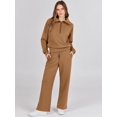 thumbnail image 3 of ORUYROP Women 2 Piece Outfits Sweatsuit Set 2023 Fall Oversized Half Zip Sweatshirt Wide Leg Sweatpant Lounge Set Tracksuit, 3 of 7