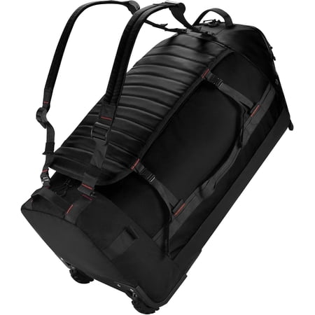 Rolling Duffle Bag with Wheels - 86L Travel Duffel, Foldable & Checked Luggage for Men, Camping, , Long Trips (Black)