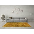 thumbnail image 3 of Ahgly Company Machine Washable Indoor Rectangle Persian Yellow Traditional Area Rugs, 6' x 9', 3 of 4
