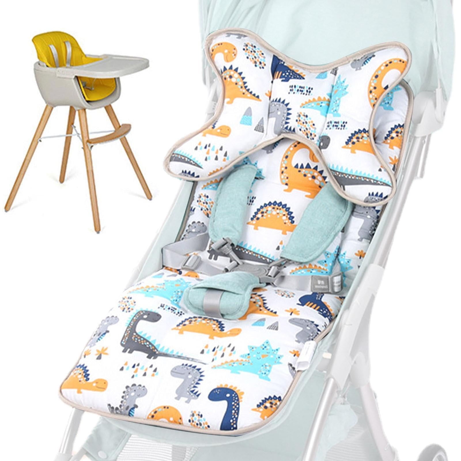 Baby Stroller Cushion | Toddler Car Seat Cushion Soft Stroller Mat Baby Stroller Bunting Bags Baby Head Neck Support Pillow Mattress Cover Toddler Seat Pad Liner