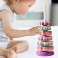 thumbnail image 1 of BELOVING Baby Stack Toy Geometric Stacker Interactive Developing Rainbow s Stacker Violet, 1 of 10