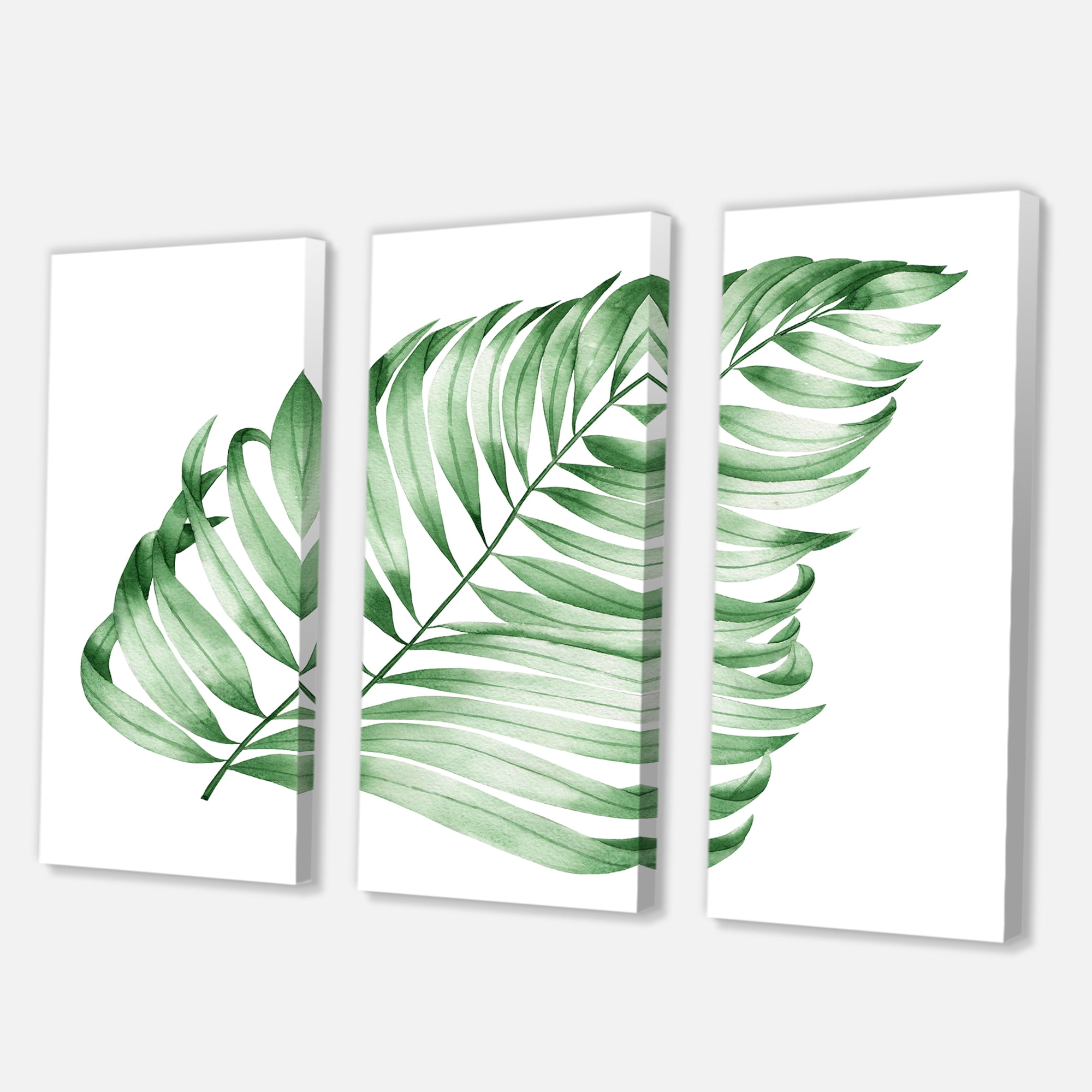 Designart ' Close Up Of Tropical Leaf Of Monstera II ' Farmhouse Canvas Wall Art Print