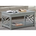 thumbnail image 5 of Alaterre Coventry Wood Coffee Table, Versatile Design with Open-Detailing and Additional Storage, Square Shape, Gray, 5 of 5