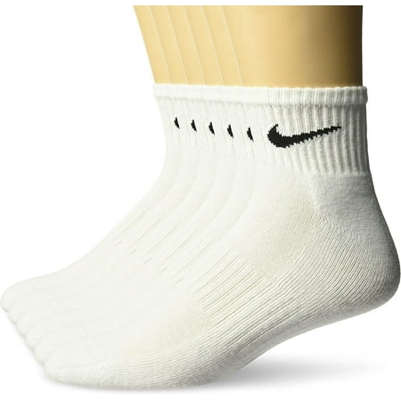 Nike womens Performance Cushion Quarter Socks with Band (6 Pairs ...