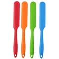 thumbnail image 1 of Juego de espátulas de silicona resistentes al calor, herramientas flexibles antiadherentes para hornear en la cocina, utensilio de cocina de diseño ergonómico multicolor (4 piezas), 1 of 7
