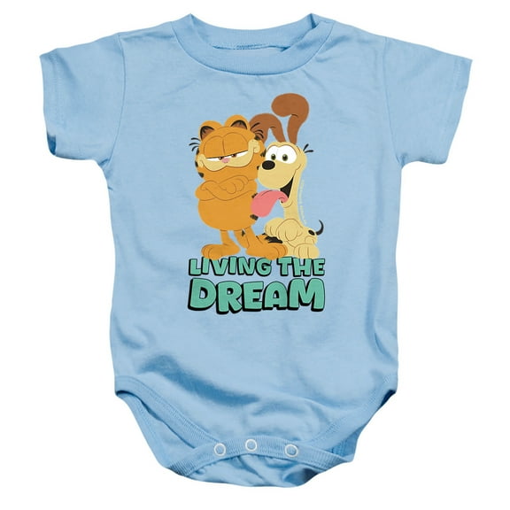 Garfield Movie Odie and Garfield Unisex Infant Snap Suit for Baby, Kelly Green, Medium