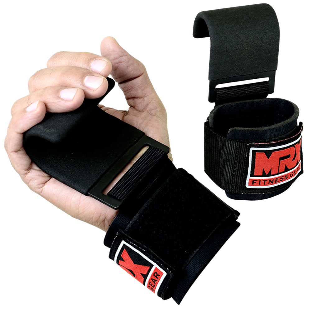 MRX Power Weight Lifting Hooks Wrist Straps Support GYM Bodybuilding