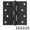 Matte Black, variant on Design House Door Hinges for Interior Doors 10-Pack 4-inch x 4-inch, Design House Square Corner Steel Door Hinge Door Hardware, Satin Nickel, 181669