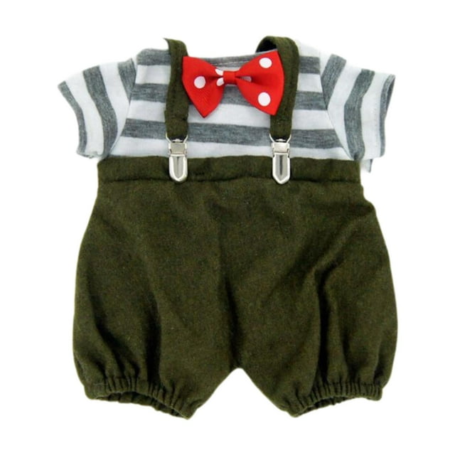 Pantalones con tirantes Hugo para muñecas 38 cm 3 piezas camiseta con pajarita