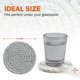 thumbnail image 2 of Posavasos para bebidas, posavasos de bebida trenzados hechos a mano con estilo, posavasos absorbentes de agua, 4,3 pulgadas, conjunto de 6 Feliz Sencillez, 2 of 4