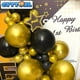 thumbnail image 3 of Globos CYTTOKL negros y dorados de 30 cm, paquete de 100 unidades, látex y helio, 3 of 6