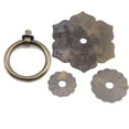 thumbnail image 5 of The lotus shape Drop Ring Knobs Antique Bronze Tone Ring Pulls Flower Shape Dresser Drawer Cabinet Pulls - 2pcs, 5 of 5