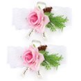thumbnail image 1 of Flor de mano, 2 piezas de dama de honor, muñeca de seda, muñeca nupcial, flor, accesorios de boda, grado profesional, 1 of 8