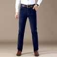 thumbnail image 2 of XIAOCHA Corduroy Work Trousers for Men Slim-Fit Retro Straight Pants Casual Office formal Trouser With Pocket, 2 of 4