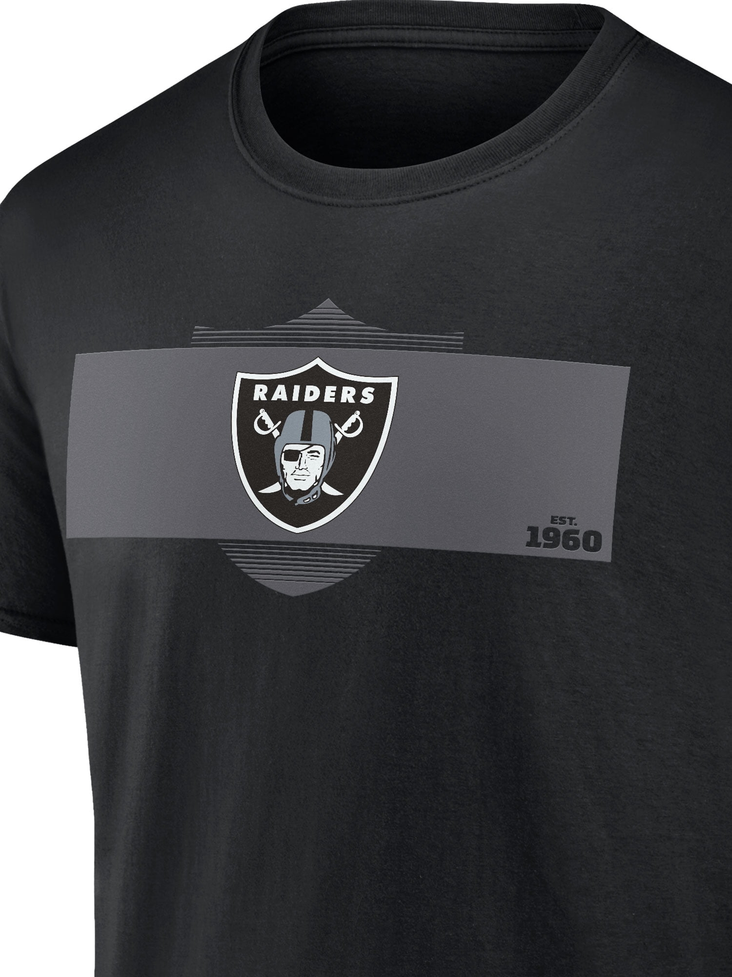 NFL Las Vegas Raiders Men's Cotton Black Short Sleeve T-Shirt