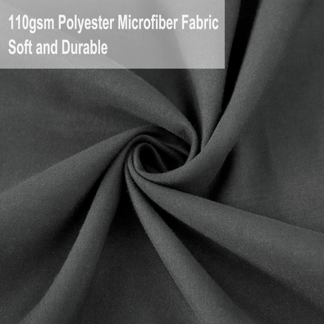 PiccoCasa 3 Piece Bow Tie Duvet Cover Bedding Set with 2 Pillowcases Queen Dark Gray