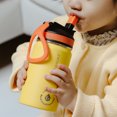 thumbnail image 3 of GROSCHE Lil Chill 12 oz Kids Water Bottle Insulated Water Bottle with Straw for Kids School with Straw Sip Lid - Yellow, 3 of 8