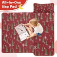 thumbnail image 4 of Red Christmas Tree and Snowflake Pattern Toddler Nap Mats for Kids Preschool,51"x22" Sleeping Mat Bag or Kids,Toddler Sleeping Bag,Toddler Nap Mat or Daycare, 4 of 6