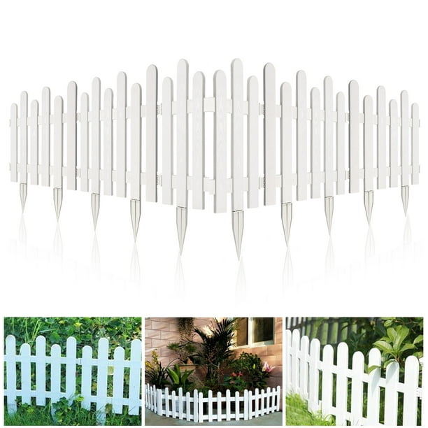 Novashion 12 Pack White Vinyl Picket Garden Border Fence 20ft Long Fencing Pannels Plastic Decorative For Miniature Fairy Ornaments Walmart Com Novashion 12 Pack White Vinyl Picket Garden Border Fence 20ft Long Fencing Pannels Plastic Decorative For Miniature Fairy Ornaments Walmart Com