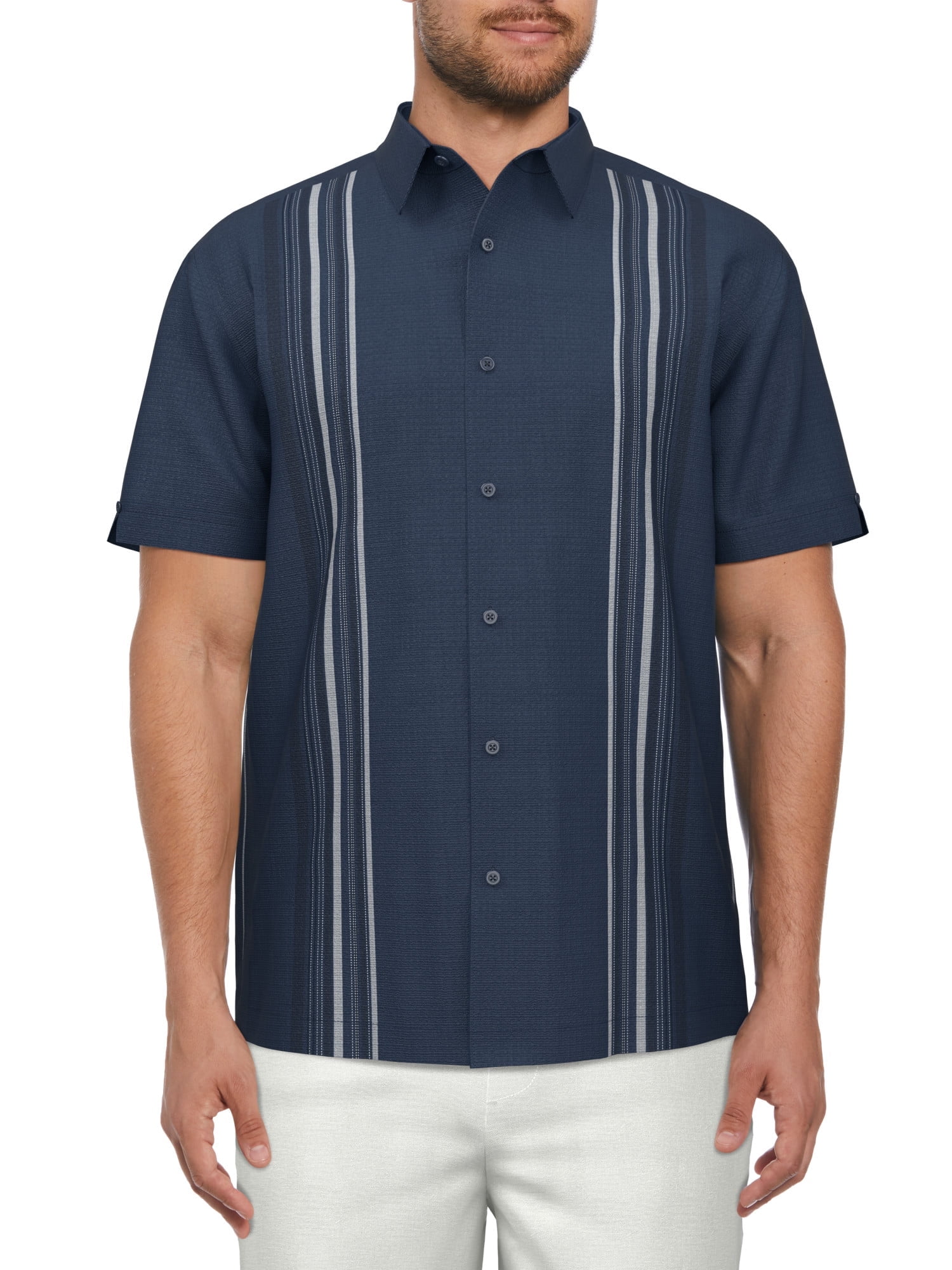 Aazon.co: Cubavera En's Short Sleeve Traditional Guayabera Shirt, Orchid Petal, Sall...