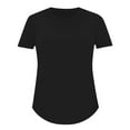 thumbnail image 3 of Plus Size Women's Solid Color Short Sleeve Crew Neck T Shirt Comfortable And Stylish Top For Everyday Wear Tops for Women Tops 3 4 Sleeve Fashion Tops for Women The plus Size Women Tops Dressy Casual, 3 of 3
