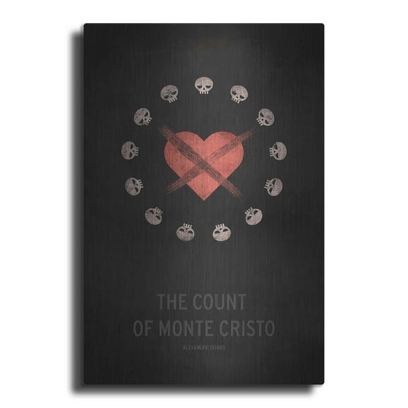 Luxe Metal Art 'The Count of Monte Cristo' by Christian Jackson, Metal Wall Art, 16"x24"