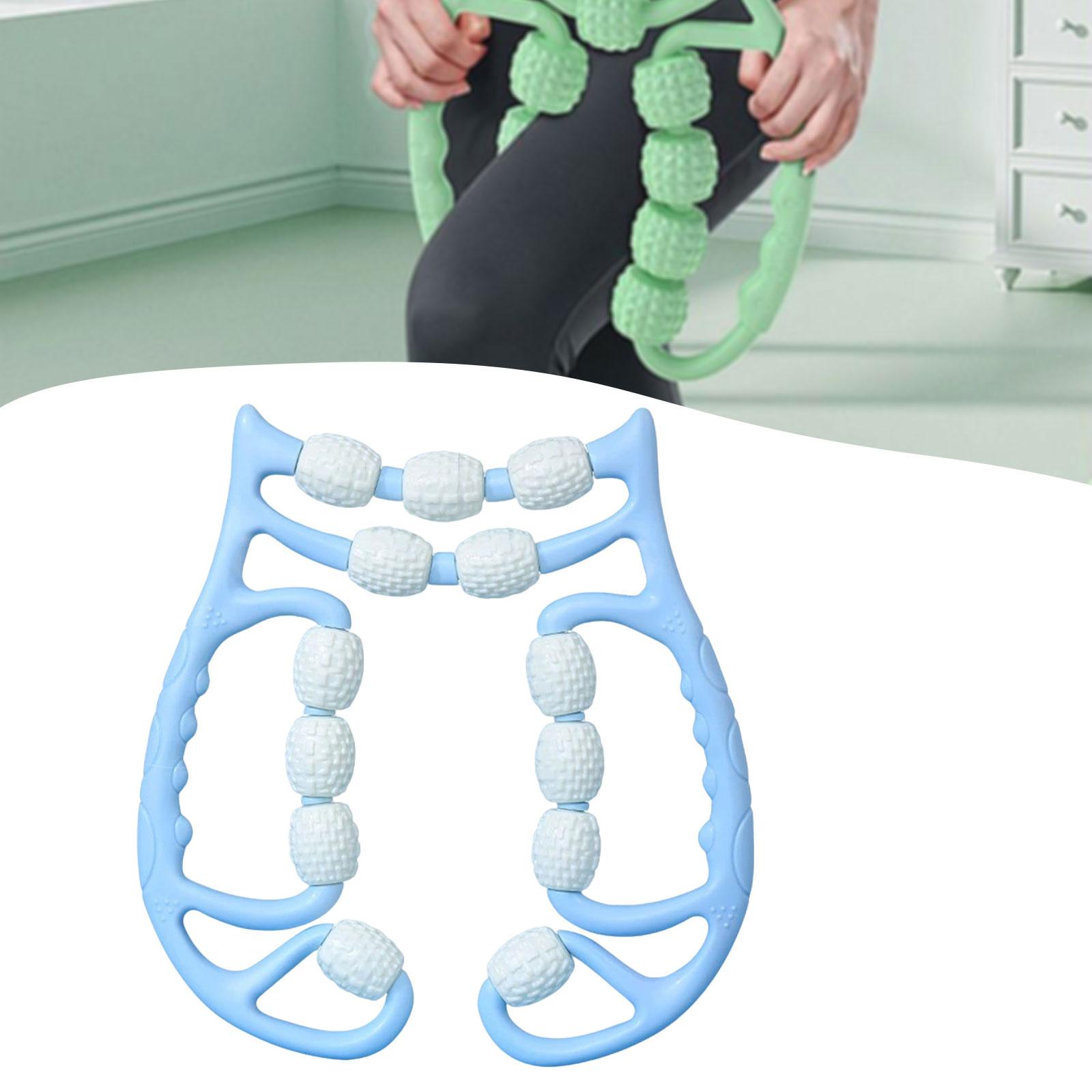 Circular Leg Clamp Muscle Roller Massage Roller 13 Wheels EVA Material Adjustable Fit for Athletes Home Gym Use