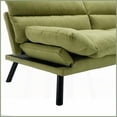 thumbnail image 4 of Modern European Velvet 2-Seater Sleeper Sofa with Metal Legs - Compact Living Room/Bedroom Furniture, 4 of 25
