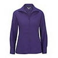 thumbnail image 2 of Edwards Women's Open Neck Poplin Long Sleeve Blouse, PURPLE, 3XL, 2 of 2