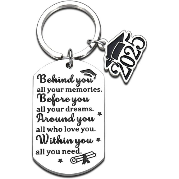 2025 Graduation Gifts for Her and Him - Class of 2025 Senior Student Keychain Graduation Decorations 2025 University Masters Degree Gifts for Students Junior and Senior High School Graduates