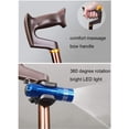 thumbnail image 4 of Bastón plegable con capacidad para 400 lb, ajustable, con asiento para personas de peso pesado, de aleación de aluminio grueso, con asiento tipo taburete, resistente (azul con luz LED)., 4 of 5