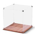 thumbnail image 1 of Vitrina de exhibición con base de madera para béisbol con soporte desmontable y, 1 of 8