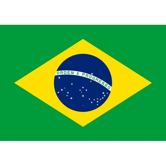 Brazil Flag Decal Sticker - 6 inches wide