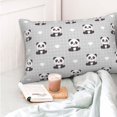 thumbnail image 4 of KLL Panda Bear Pillow Covers Envelope Closure,Super Soft and Cozy Fuzzy Fleece Pillow Case Cover (No pillow core）, 4 of 5