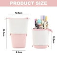 thumbnail image 2 of Pens and pencils retractable pencil case, vertical retractable transformer bag cute retractable pencil case zipper pencil casePink, 2 of 6