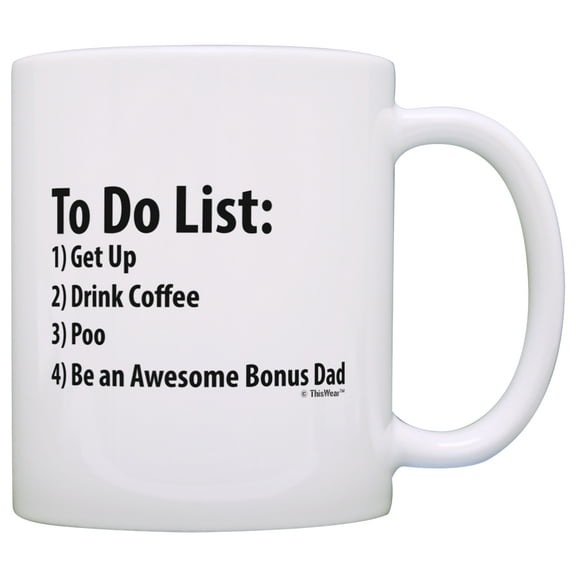 ThisWear Step Dad To Do List Mug Funny Be Awesome List Step Dad Mug Coffee Mug