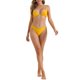 thumbnail image 2 of INSPIRAR CHIC Conjuntos de Bikini de Mujer con Halter y Aros 2 Piezas con Tirantes Ajustables y Parte Inferior en Triángulo Trajes de Baño Talla X-Small Amarillo, 2 of 5
