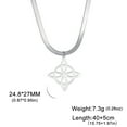 thumbnail image 4 of TEAMER Snake Chain Stainless Steel Necklace for Women Men Witch Knot Pendant Necklace Amulet Jewelry Gift, 4 of 4