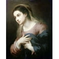 thumbnail image 2 of Murillo, Bartolome Esteban 12x14 Gold Ornate Wood Framed with Double Matting Museum Art Print Titled - Virgin of The Annunciation, 2 of 4