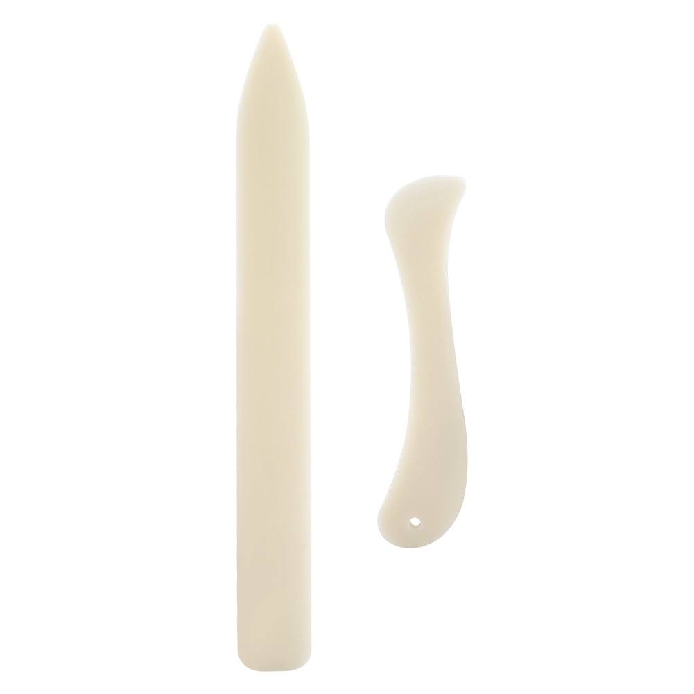 LAFGUR Bone Creaser, Bone Creaser tool,2PCS/Set White Bone Folder Paper Creaser Tool Scoring Folding Creasing Edges